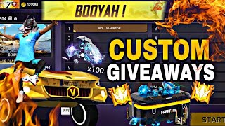 FREE FIRE LIVE GIVEAWAY CUSTOM ROOM  GARENA  FREE FIRE [upl. by Onafets]