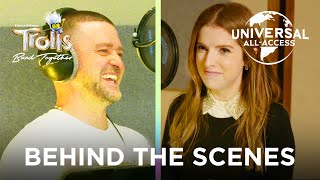 Trolls Band Together  Anna Kendrick amp Justin Timberlake Recording Booth Fun  Behind The Scenes [upl. by Ecirehc589]