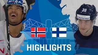 Norway  Finland  Highlights  IIHFWorlds 2017 [upl. by Aneej]