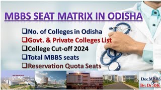 NEET UG Counseling in Odisha  Medical Colleges Seats Reservation and Cutoff  Dr DK [upl. by Desireah]