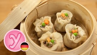 Handgemachte DIM SUM  SIU MAI mit Hackfleisch und Garnelenfüllung nach YasiliciousArt [upl. by Azilem]