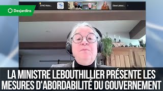 La ministre Lebouthillier présente les mesures d’abordabilité du gouvernement Conférence de presse [upl. by Llerdna]