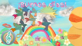 Buenos Días Canción Infantil 🌈CANCIOGRAMA Aprende Cantando Canciones [upl. by Ecyarg]