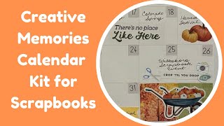 Creative Memories Scrapbook Calendar [upl. by Annovad]