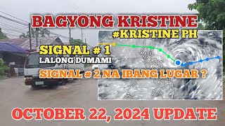 Typhoon Kristine  Mga Lugar Na Under Signal  1 [upl. by Irap54]