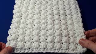 TEXTURED CROCHET STITCH IDEAL FOR BLANKETS VERY EASY THE FAUX BOBBLE STITCH [upl. by Alvera288]