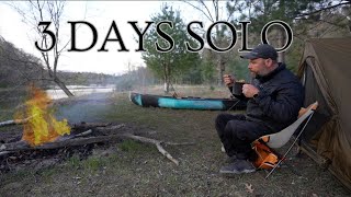 3 Days Solo Canoe Camping on a Beautiful Wild River [upl. by Akirdna]