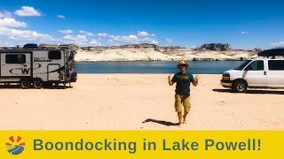 Boondocking in Lake Powell [upl. by Aihtnys]