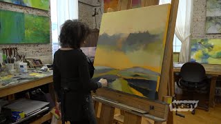 Painter Laura Radwell Crafts Dreamy Abstract Landscape Art  Connecting Point  Feb 14 2019 [upl. by Alejandrina]