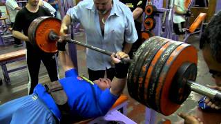 Eduardo Alcaraz 280 kg Fuerza en Banco Gimnasio Dimaro [upl. by Marriott304]