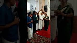 സുരേഷ് ഗോപി അരുവിത്തുറ പള്ളിയില്‍ Suresh Gopi at Aruvithura Church [upl. by Aynekat]