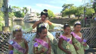 Princess Tiana Bibbidi Bobbidi Boutique makeover at the Magic Kingdom [upl. by Naol985]