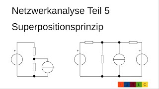 010DE Netzwerkanalyse Teil5  Superpositionsprinzip bzw Überlagerungssatz [upl. by Annayehc]