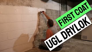 First Coat UGL DryLok in the Basement [upl. by Adohr730]