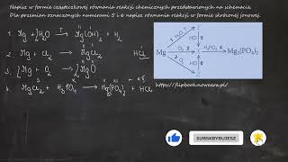 Napisz w formie cząsteczkowej równania reakcji chemicznych przedstawionych na schemacie [upl. by Revlys]