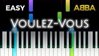 Abba  VoulezVous  EASY Piano TUTORIAL by Piano Fun Play [upl. by Ari127]