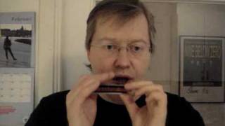 How to play Enter Sandman  Metallica rock riff harmonica lessons with tabs [upl. by Silvana]