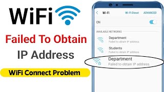 Failed To Obtain Ip Address Wifi ProblemWiFi Failed To Obtain Ip Address [upl. by Arreyt]