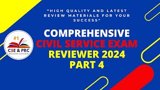 Comprehensive Civil Service Examination Reviewer 2024 Part 4 [upl. by Farlee]