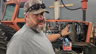 7060 Allis Chalmers injector and injection pump install [upl. by Elik]