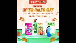 Up to RM50 off Dettol on Shopee 66 [upl. by Joed]