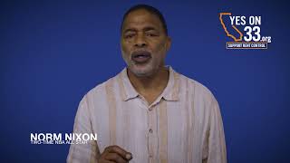 Stand with Norm Nixon  Vote Yes on 33 [upl. by Etselec705]