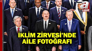 Başkan Erdoğan İklim Zirvesinde aile fotoğrafına katıldı  A Haber [upl. by Kevin]