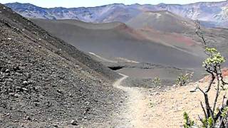 Hiking Haleakala Crater Maui Hawaii [upl. by Fredelia]