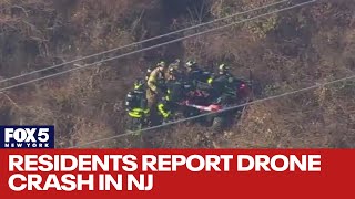 Residents report drone crash in NJ investigation underway [upl. by Adnohsal]