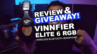 Review amp Giveaway  Vinnfier Elite 6 RGB Bluetooth Headphone  Lampu Lampuan Lawa [upl. by Allistir]