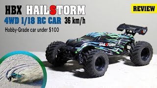 HBX Hailstorm 36kmh 4x4 HobbyGrade RC truggy  Review [upl. by Leahcimnaes]