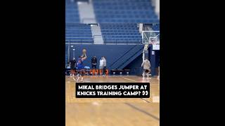 Mikal Bridges new jumper at Knicks training camp 🤔 shorts [upl. by Akemat]