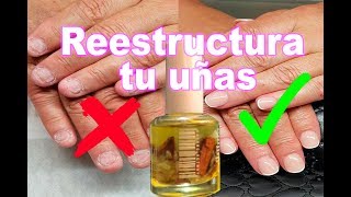 Esmalte casero reestructurador y endurecedor de uñas  mas D tiaris [upl. by Yedarb327]