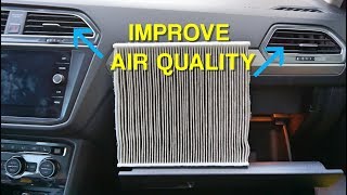 How to Replace Cabin Air Filter 2018 VW Tiguan MQB 3rd Gen [upl. by Yssenhguahs]