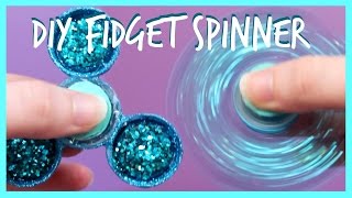 DIY Fidget Spinner WITHOUT BEARINGS Using common household items [upl. by Nagyam]