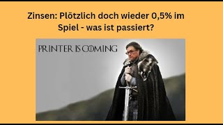 Zinsen Plötzlich doch wieder 05 im Spiel  was ist passiert Videoausblick [upl. by Aihtebat]