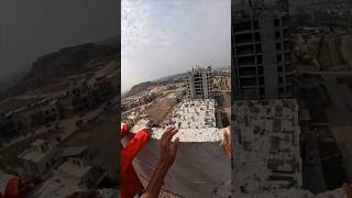 Moneyheist parkour running pov 😂rooftop parkourfreerun parkourlifeshortslife [upl. by Margreta]