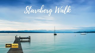 Relaxing Walk from Starnberg Nord to Starnberger See  Germany  4K HDR [upl. by Aikyt]