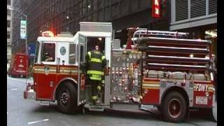 FDNY Battalion 8 Engine 8 amp Ladder 2 Responding [upl. by Ellehsat]