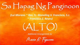 SA HAPAG NG PANGINOON L Morano  Rev Fr M V Francisco S J  F Z Reyes®  ֍ ALTO [upl. by Anirazc]