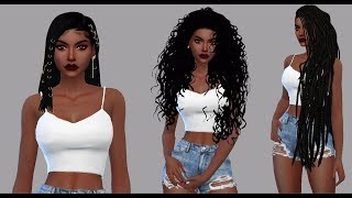 Cabelos cacheados e tranças Curly Hair and Braids The Sims 4 [upl. by Starinsky]