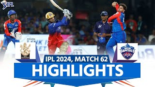 RCB vs DC IPL 2024 Highlights Royal Challengers Bengaluru vs Delhi Capitals  Full Match Highlights [upl. by Atte]