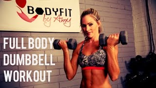 30 Minute Full Body Dumbbell Workout [upl. by Yeltneb]