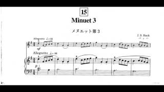 Minuet 3 JS Bachpiano accompaniment [upl. by Assetnoc]