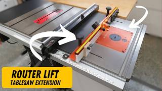 MAXIMIZE Your Workshop Efficiency with a Router Lift and Table Saw Extension Wing [upl. by Atirahs]