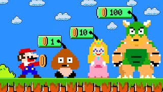 Super Mario Bros but Mario Can Buy Everything  Game Animation [upl. by De940]