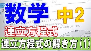 【授業動画】中２数学 連立方程式①「連立方程式の解き方1」 【ちびむすドリル】 [upl. by Ariaic526]