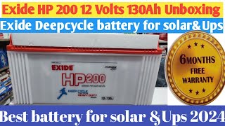 Exide HP200 battery 12 Volts 130Ah battery Unboxing Best Battery for solar and ups Exide battery [upl. by Onileva]