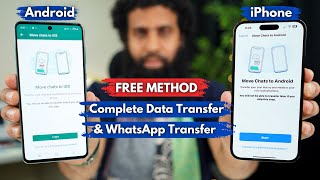 Free Method Complete Data Transfer amp WhatApp Transfer from Android to iPhone  Move to iOS WhatsApp [upl. by Fairfield]