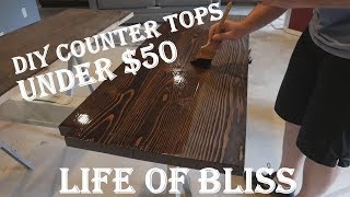 DIY Solid Wood Countertops for under 50 w 2x10 Lumber [upl. by Llerreg]